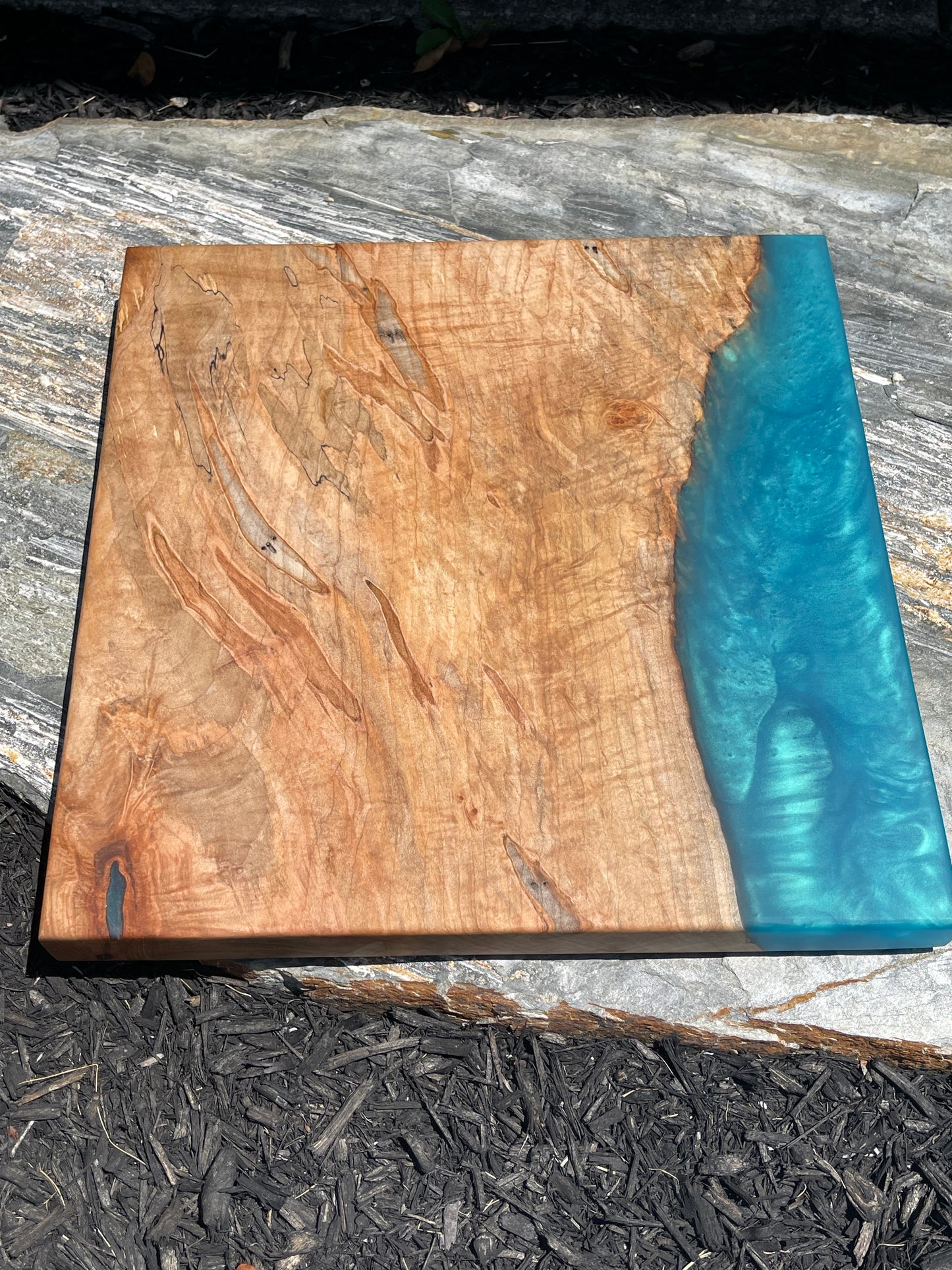 Epoxy maple cutting board