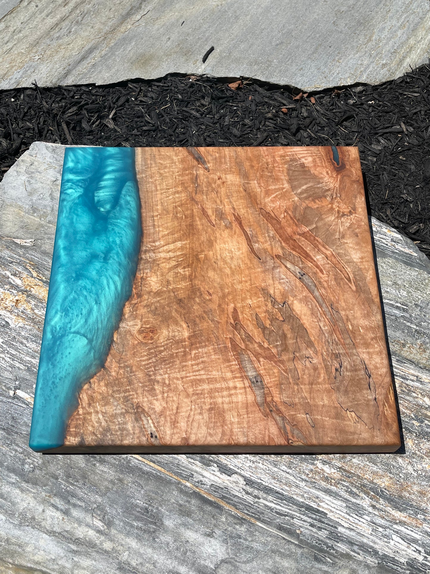 Epoxy maple cutting board