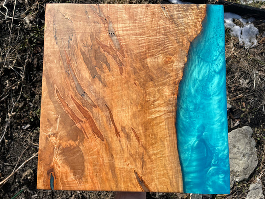 Epoxy maple cutting board