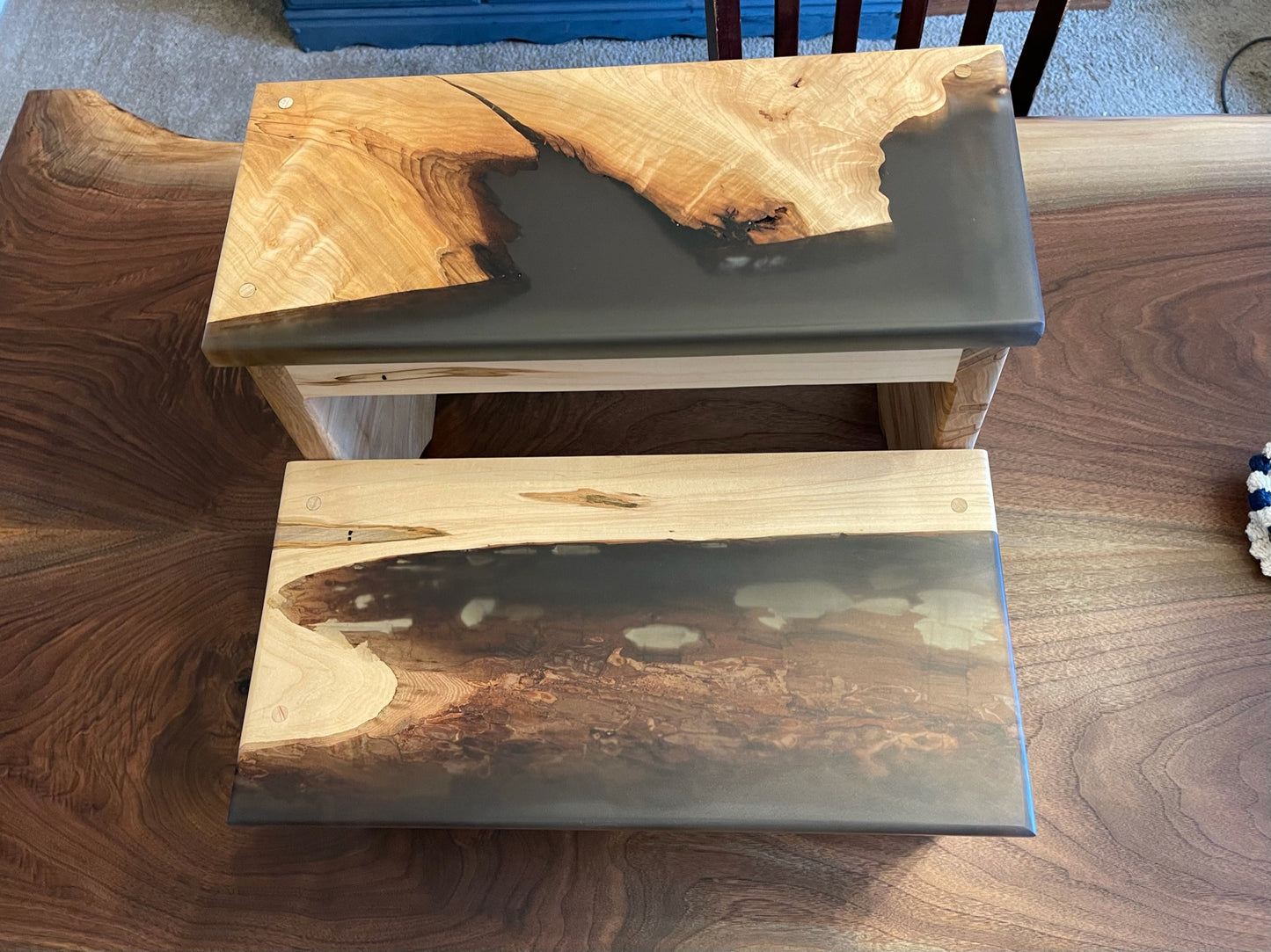 Custom order Epoxy Two-Step Stool