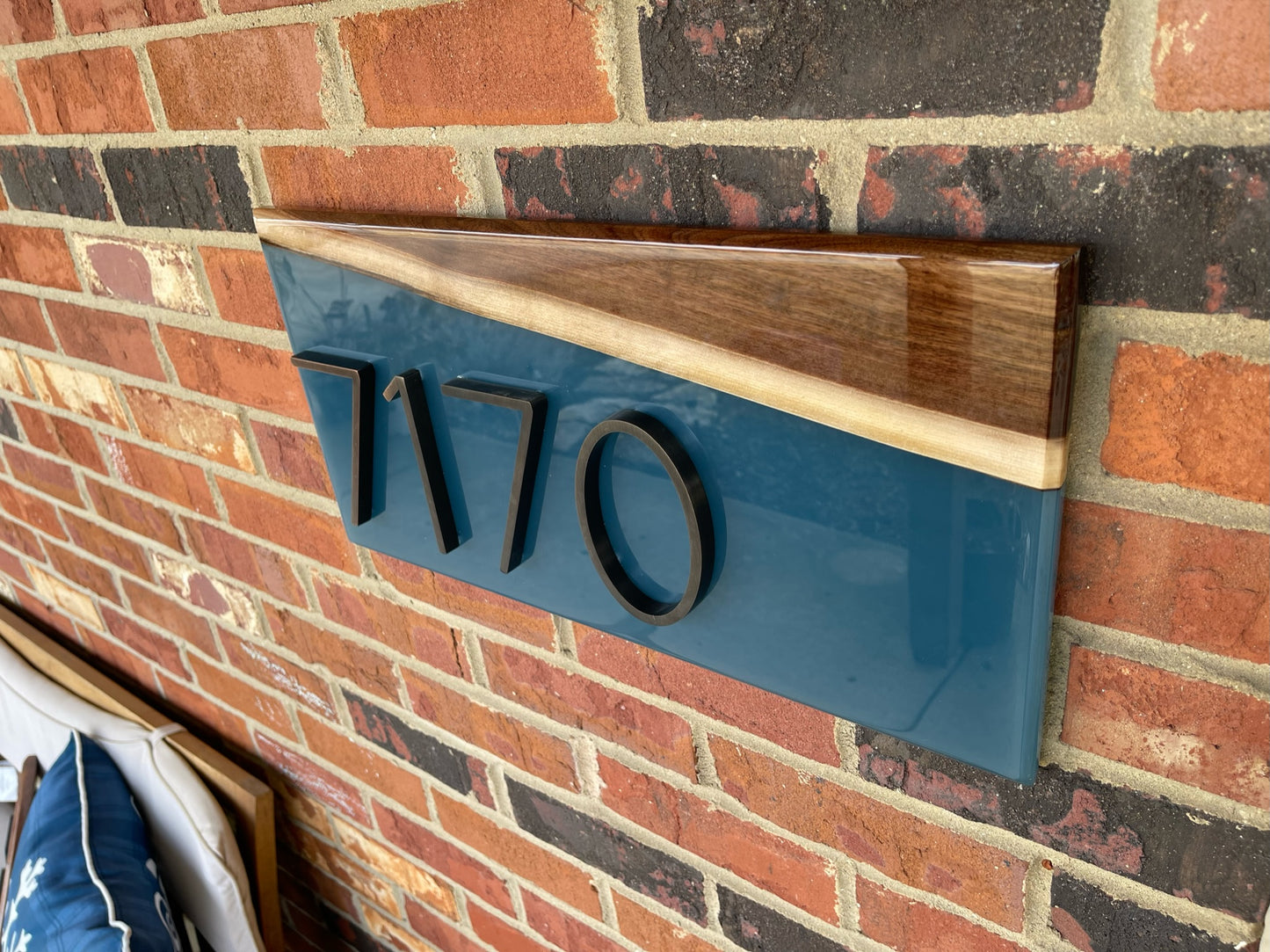 Custom epoxy Address sign