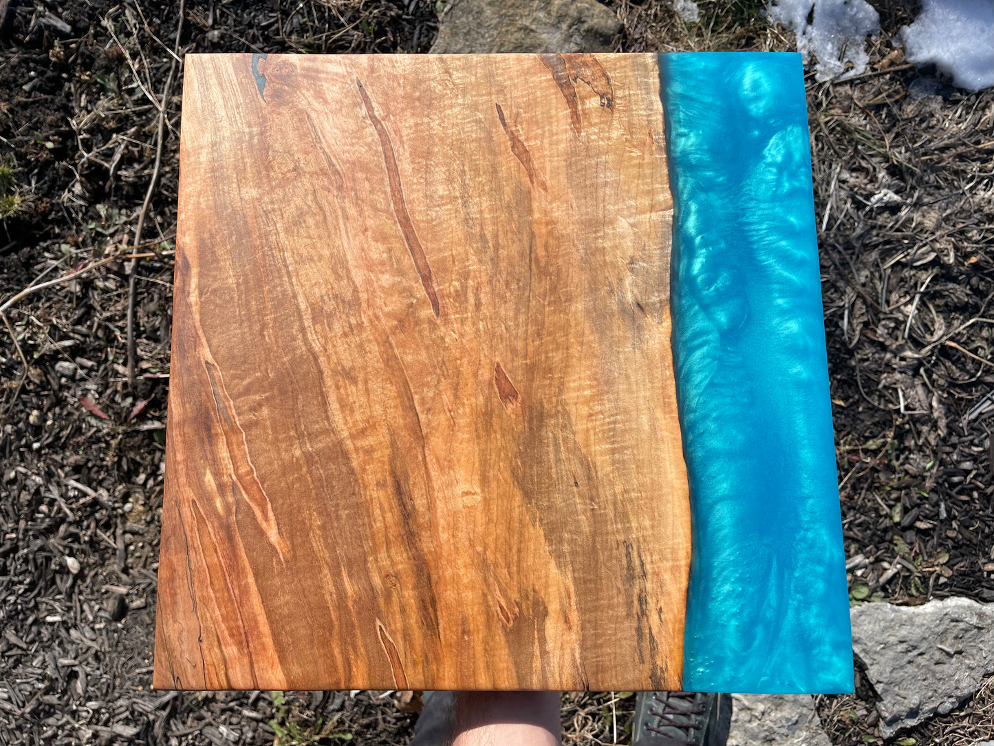 Epoxy maple cutting board #2