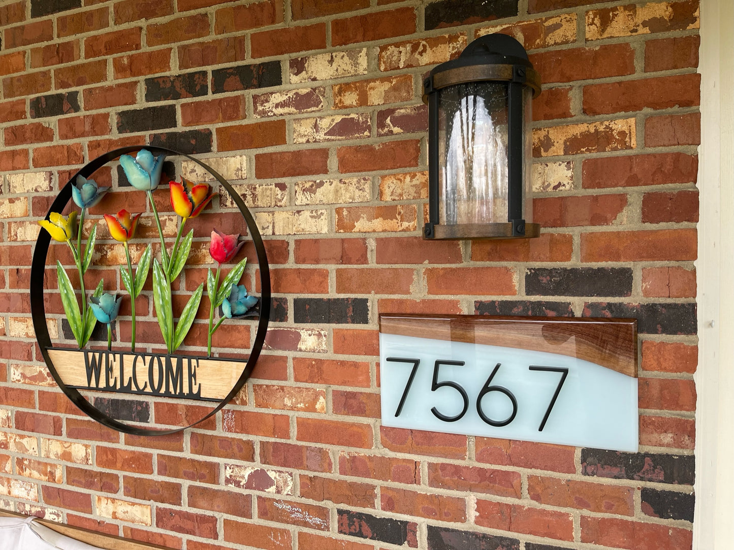 Custom epoxy Address sign