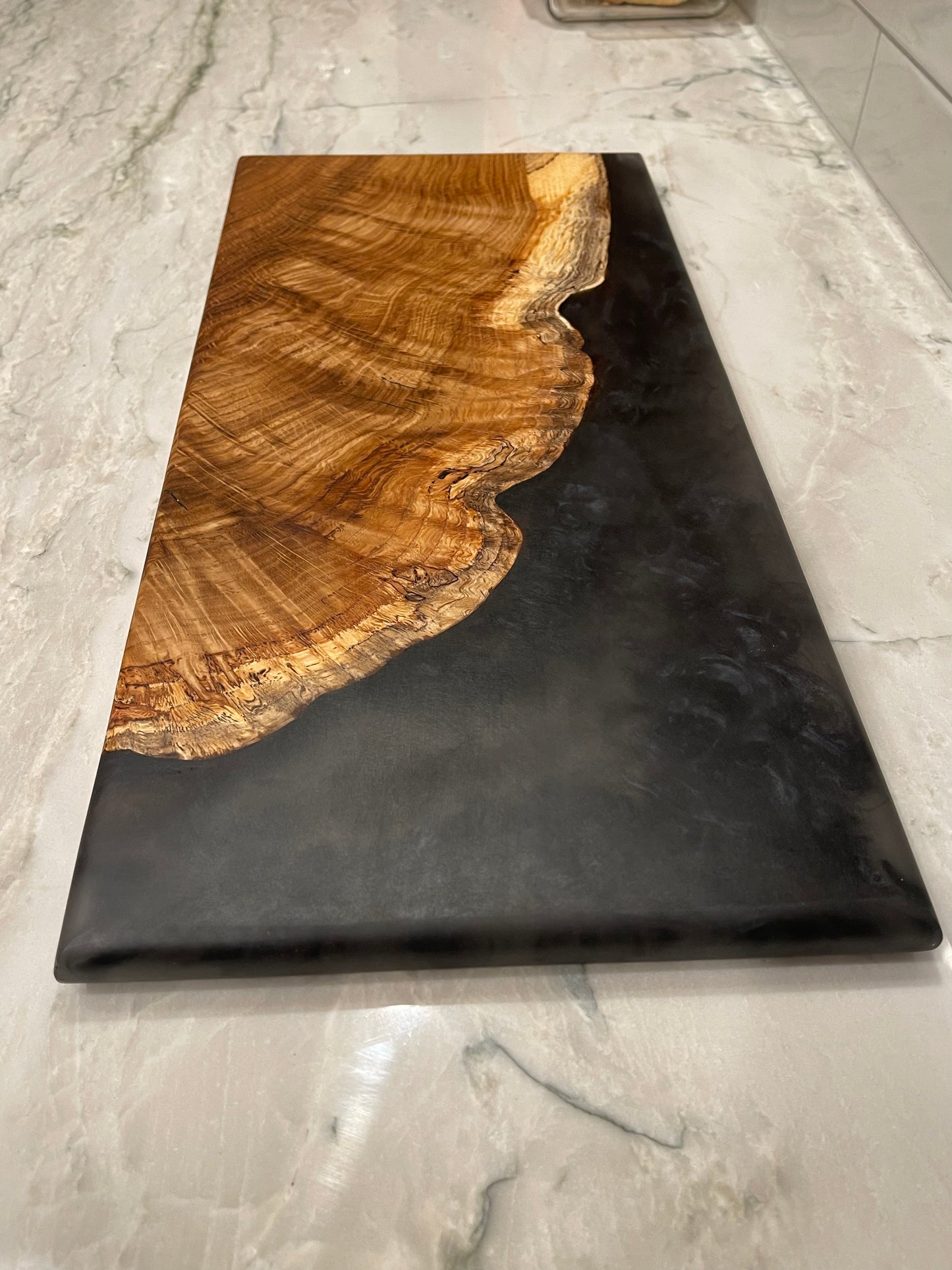 Oak and epoxy serving board